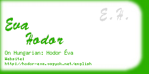 eva hodor business card